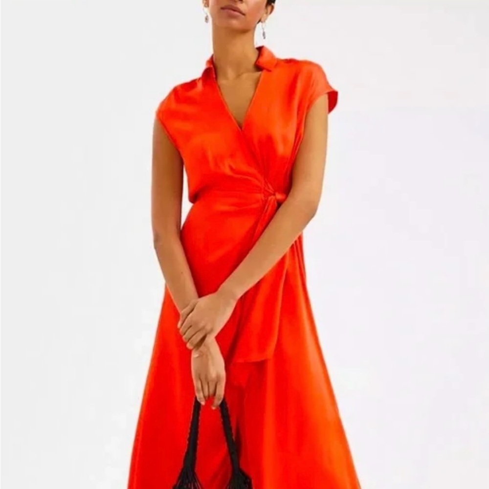 Maeve by Anthropologie XSP NWT Open-Backed Wrap Midi Dress